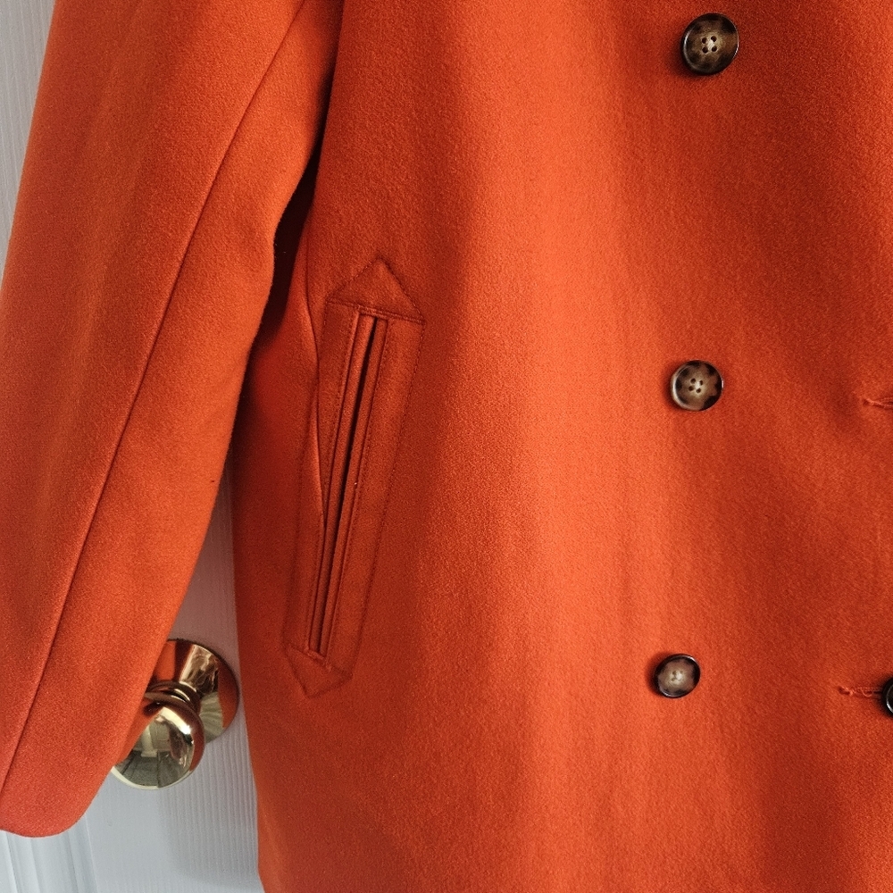 NWOT Lands End Insulated Double Breasted Wool Coat - Picture 8 of 13
